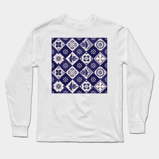 Mexican Talavera Tiles Pattern Long Sleeve T-Shirt